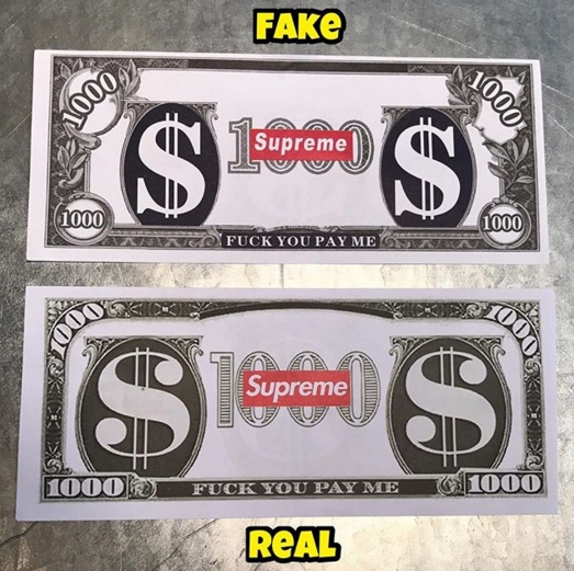 supreme壁纸钞票图片